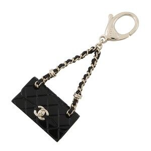 Chanel Matelasse Bag Charm Resin Black #240561C97B